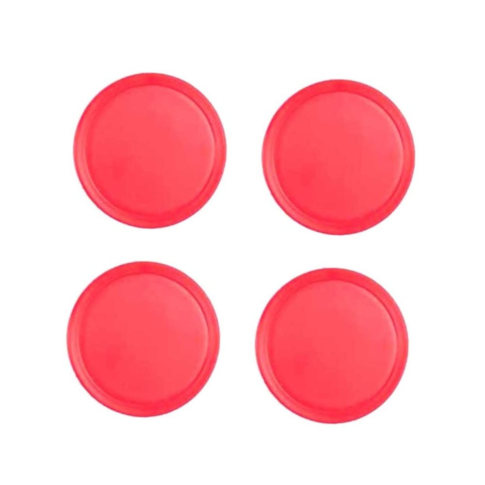 BRIGHTFUFU 8pcs Red Air Hockey Pucks and Paddles Replacement for Game Tables Accessories for Competitive Play for Air Hockey Enthusiasts