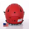 Riddell SpeedFlex Adult w/Black SF-2EG-II Facemask + US Helmet Flag Decal (Matte Scarlet Helmet, Small) - Green Gridiron view 4