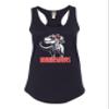 Large Black Women Fitted Mommasaurus Funny T-Rex Mom Mother's Day Sleeveless Tank Top T-Shirt view 1