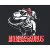 Large Black Women Fitted Mommasaurus Funny T-Rex Mom Mother's Day Sleeveless Tank Top T-Shirt view 3