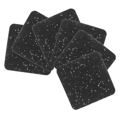 6pcs Rubber Workout Mat for Gym Noise-reducing Anti-Slip Treadmill Accessories Durable Floor Pads for Hardwood Carpet Protection for Home Office Use