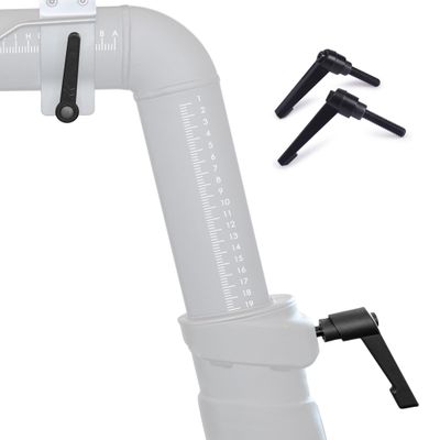 TrubliFit Replacement Seat & Handlebars Slide Adjustment Handles - L Handle for All Peloton Bikes (Original Peloton Bike & Bike+ and Cross Training Bike & Bike+) - All Metal Handles 2-Pack
