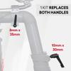TrubliFit Replacement Seat & Handlebars Slide Adjustment Handles - L Handle for All Peloton Bikes (Original Peloton Bike & Bike+ and Cross Training Bike & Bike+) - All Metal Handles 2-Pack view 4