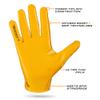 Grip Boost Football Gloves - Solid Stealth 6.0 Boost Plus Sticky Technology - Adult and Youth Football Gloves for Wide Receiver - Men's and Boys Sizes (Solid Yellow, Youth Small) view 3