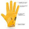 Grip Boost Football Gloves - Solid Stealth 6.0 Boost Plus Sticky Technology - Adult and Youth Football Gloves for Wide Receiver - Men's and Boys Sizes (Solid Yellow, Youth Small) view 4