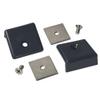 JCS Roll Control Anodized Aluminum Mounting Track End Cap and Stop, 1 Pair, Black view 1