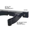 JCS Roll Control Anodized Aluminum Mounting Track End Cap and Stop, 1 Pair, Black view 3