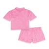 Calvin Klein Girls Sleeve Button-Down Shirt and Shorts Pajama Set, Sachet Pink, X-Large view 3