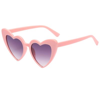 OWL Kids Heart Shaped Sunglasses, Girls Stylish Frames with Tinted and Clear Lenses, UV 400 Protection Polycarbonate Lens (Pink Smoke)
