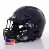 Riddell SpeedFlex Adult w/Black SF-2EG-II Facemask + US Helmet Flag Decal (Navy Helmet, Small) - Green Gridiron view 3