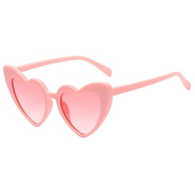 OWL Kids Heart Shaped Sunglasses, Girls Stylish Frames with Tinted and Clear Lenses, UV 400 Protection Polycarbonate Lens (Pink Pink)