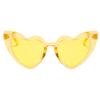 OWL Kids Heart Shaped Sunglasses, Girls Stylish Frames with Tinted and Clear Lenses, UV 400 Protection Polycarbonate Lens (Transparent Yellow) view 2