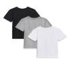 Calvin Klein Boy's Graphic Logo T-Shirt 3 Pack, Black/White/Heather Gray, Medium view 2