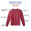 Comfort Colors Adult Lightweight Cotton Crewneck Sweatshirt, Style G1466, White, Large view 3