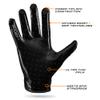 Grip Boost Football Gloves - Solid Stealth 6.0 Boost Plus Sticky Technology - Adult and Youth Football Gloves for Wide Receiver - Men's and Boys Sizes (Solid Black, Youth Small) view 3