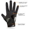 Grip Boost Football Gloves - Solid Stealth 6.0 Boost Plus Sticky Technology - Adult and Youth Football Gloves for Wide Receiver - Men's and Boys Sizes (Solid Black, Youth Small) view 4