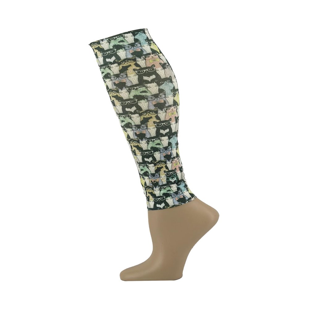 Hocsocx Footless Hipster Cats Socks Performance Liner Moisture-Wicking Protection for Field Hockey, Ice Hockey, Soccer, and Skiing