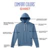 Comfort Colors Adult Lightweight Cotton Hoodie Sweatshirt, Style G1467, Grey, X-Large view 4