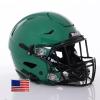 Riddell SpeedFlex Adult w/Black SF-2EG-II Facemask + US Helmet Flag Decal (Kelly Green Helmet, Small) - Green Gridiron view 1