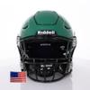Riddell SpeedFlex Adult w/Black SF-2EG-II Facemask + US Helmet Flag Decal (Kelly Green Helmet, Small) - Green Gridiron view 2