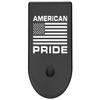 NDZ Performance Magazine Base Plate Finger Extension for Glock 26 27 33 39 Gen 1/2/3/4/5 in 9mm .40, .357, .45 Anodized Aluminum Laser Engraved, Made in The USA - American Pride US Flag in Black view 1