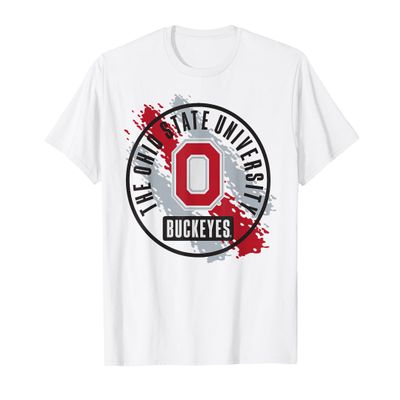 Ohio State Buckeyes Retro Paint White Officially Licensed T-Shirt