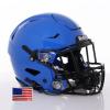 Riddell SpeedFlex Adult w/Black SF-2EG-II Facemask + US Helmet Flag Decal (Royal Blue Helmet, Small) - Green Gridiron view 1