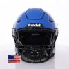 Riddell SpeedFlex Adult w/Black SF-2EG-II Facemask + US Helmet Flag Decal (Royal Blue Helmet, Small) - Green Gridiron view 2
