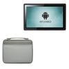 BoxWave Case Compatible with Geekland GK-TVR81 (8 in) - Hard Shell Briefcase, Slim Messenger Bag Briefcase Cover Side Pockets - Pewter view 1