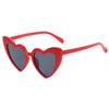 OWL Kids Heart Shaped Sunglasses, Girls Stylish Frames with Tinted and Clear Lenses, UV 400 Protection Polycarbonate Lens (Red Smoke) view 1