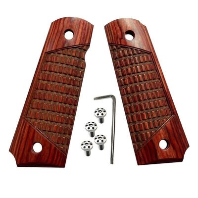 1911 Classic Rosewood Grips Full Size W/Screws & Wrench fits Springfield Colt
