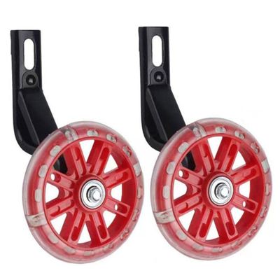 DubMag Castor WheelsFixed castors Wheel Stabiliser,Cycling Training Wheels,Stabilisers for Childs Bike,for Kids Single Speed Bikes (Color : Red, Size : 18")