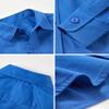 Mosedou Boys Pinstripe Suit Vest and Pants Set for Toddler Kids Long Sleeve Royal Blue Shirt and Tie for School Uniforms Wedding Formal Dress Clothes Size 7 view 3