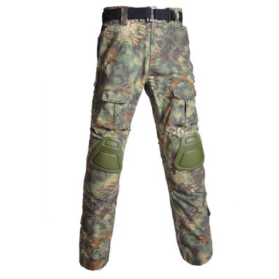 TOMITANY Mens Military Tactical Pants Slim Fit Cargo Camo Pant Waterproof Airsoft Combat Pants with Knee Pads Jungle Python M