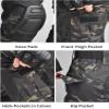 TOMITANY Mens Military Tactical Pants Slim Fit Cargo Camo Pant Waterproof Airsoft Combat Pants with Knee Pads Jungle Python M view 4