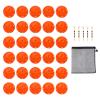Bac-kitchen 30 Pack Plastic Golf Balls Practice Limited Flight Golf Training Ball Hollow Swing Practice with Mesh Drawstring Bag and Ball Tees for Backyard Driving Range or Outdoor (Orange 30) view 1