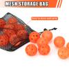 Bac-kitchen 30 Pack Plastic Golf Balls Practice Limited Flight Golf Training Ball Hollow Swing Practice with Mesh Drawstring Bag and Ball Tees for Backyard Driving Range or Outdoor (Orange 30) view 4