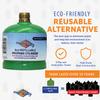 Flame King FK-0.5LB-2 (1/2LB) Refillable Empty Propane Cylinder Tank for Small Propane Lamps, Lanterns and Camp Stoves (2-pack) view 4