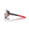 100% Slendale Sunglasses - Gloss Carbon Fiber; HiPER Crimson-Silver view 2