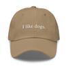 RIVEMUG I Like Dogs Curved Bill Cap Relaxed Fit Low Crown Non Structured Dad Hat Gift for Dog Lovers Khaki view 2