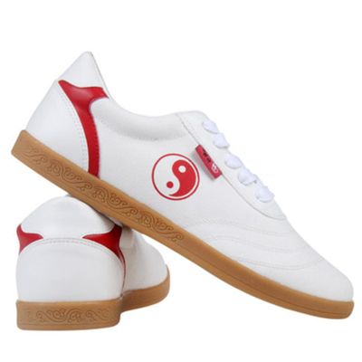 Crysterris Kungfu Canvas Tai chi Shoes,Taekwondo Martial Walking Arts Shoes Shoes,Non Slip Taichi Shoes for Men, UnisexTai Chi Kung Fu Training Sneaker Shoes(Size:38EU,Color:White)