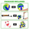 ELKCIP 6 Pack Volleyballs Official Size 5, Soft Bulk Recreational Volley Balls with Pump and Net Bag for Indoor Outdoor Beach Pool Water Sand Game Training Match for Beginner, Green view 2