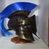 NineFit Basics Steel Antique King Leonidas Spartan Helmet Medieval Helmet with Plume, Large, As Shown in Image view 3