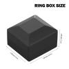 LED Ring Earring Box for Proposal, Wedding, Engagement Luxury Jewelry Gift Box with LED Light, Jewellry Display Box (Black) view 4