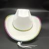 staol Diamond-Studded Cowboy Hat Bejeweled Disco Hat for Girl Boys Cowgirl Hat for Carnivals Music Festival Black, 1-5 view 2