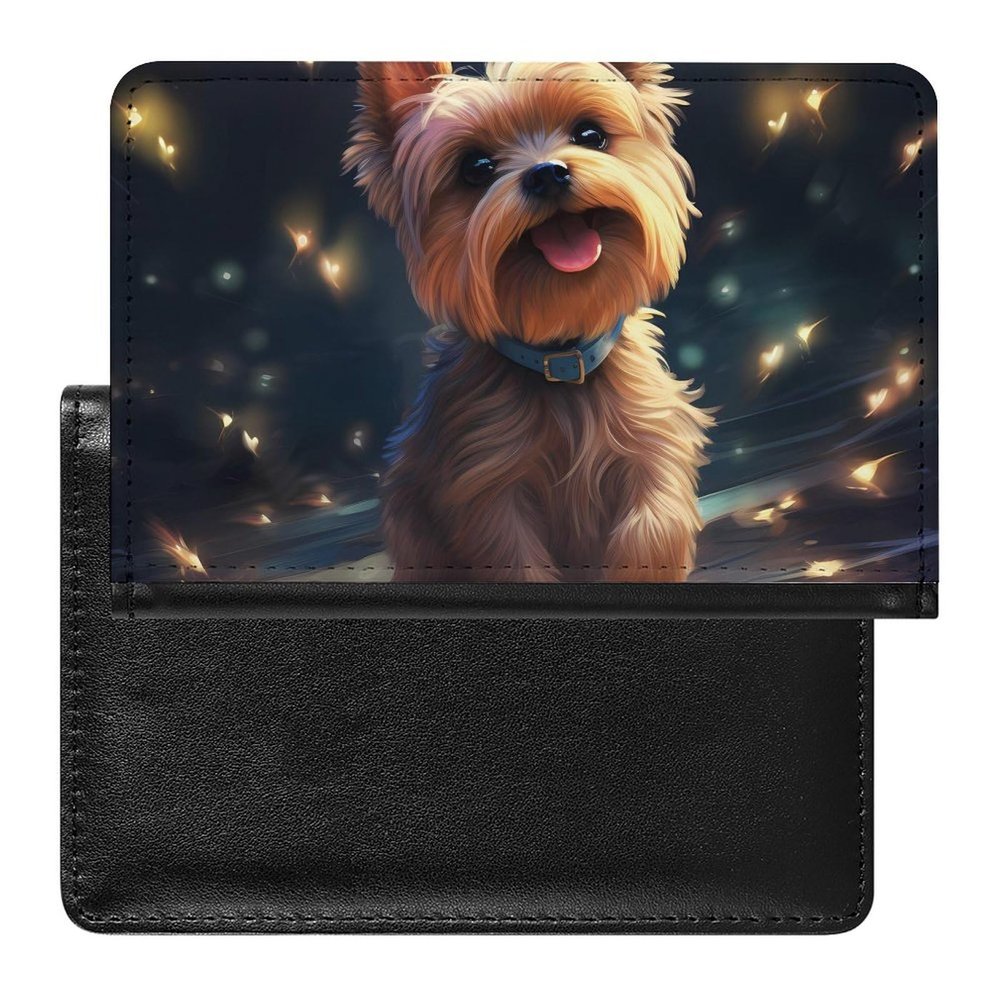 Lovely Yorkie Dog Passport Wallet Cute Passport Case Travel Passport Holder with Card Slot, style