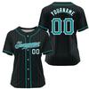 NineFit Basics Custom Aqua White Stripes Baseball Jersey, Personalized Stitched Printed Team Name Number Logo Baseball Shirt for Men Youth Women view 3