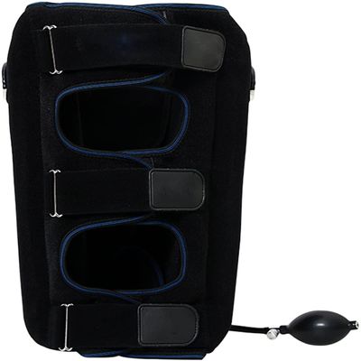 HUANGJUN Adjustable Inflated Leg Correction Band Belt O/X Type Bowed Legs Knee Straightening Adjustable Bandage Knee Valgum Leg Band For Adults, Black