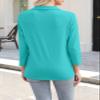 ORANDESIGNE Women's 3/4 Sleeves V Neck Polo Shirts Casual Summer Tops Basic Collar Cute Tees view 2