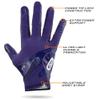 Grip Boost Football Gloves - Solid Stealth 6.0 Boost Plus Sticky Technology - Adult and Youth Football Gloves for Wide Receiver - Men's and Boys Sizes (Solid Purple, Small) view 4